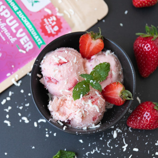 Simply Keto, Strawberry Flavored Ice Cream Powder 100g