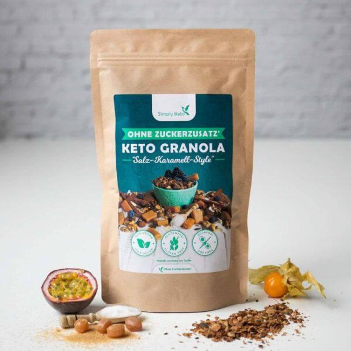 Simply Keto, Salted Caramel Crunchy Granola 500g